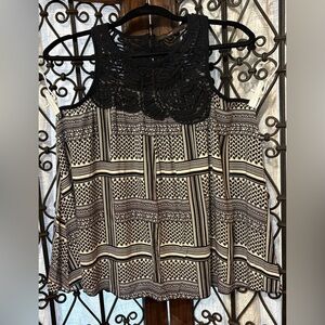 Hazel Black Sheer Lace Top